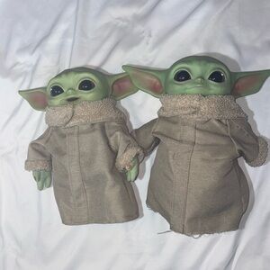 Two Baby Yoda Mandalorian Characters Toys, Star Wars Characters Toys, Yoda